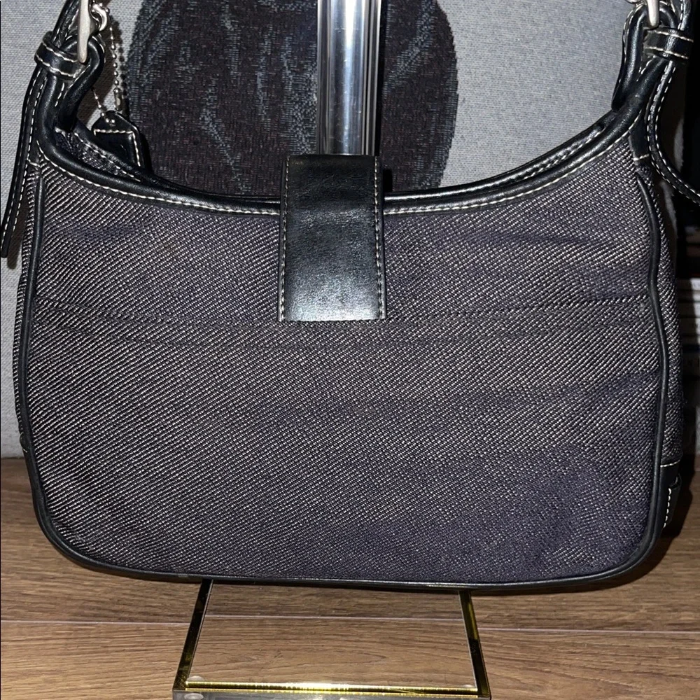 Coach Hampton Hobo black denim/leather